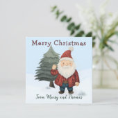 Fun Festive Enfants Carte de Noël pour les amis (Debout devant)