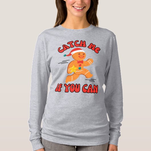 Fun Festive Gingerbread Homme T-shirt (Devant)