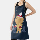 Fun festive-kerstman Gingerbrood-man Apron Schort (Insitu)
