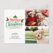 Fun, Festive Merry Kerstmis, 2 Briefkaart voor fot (Voorkant)