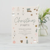 Fun Festive Noël Invitation (Debout devant)
