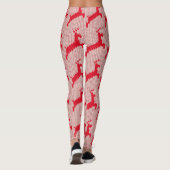Fun Festive Reindeer Red Sweater Leggings (Dos)