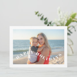 Fun Festive Swirl Photo Holiday Card Feestdagenkaart