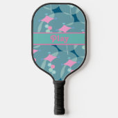Fun Fifties Abstract Boomerang Patroonontwerp Pickleball Paddle (Voorkant)