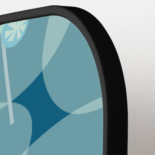 Fun Fifties Abstract Boomerang Patroonontwerp Pickleball Paddle (Links Detail)