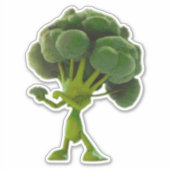 Fun Fighting Broccoli Sticker - eigenzinnigheid (Voorkant)