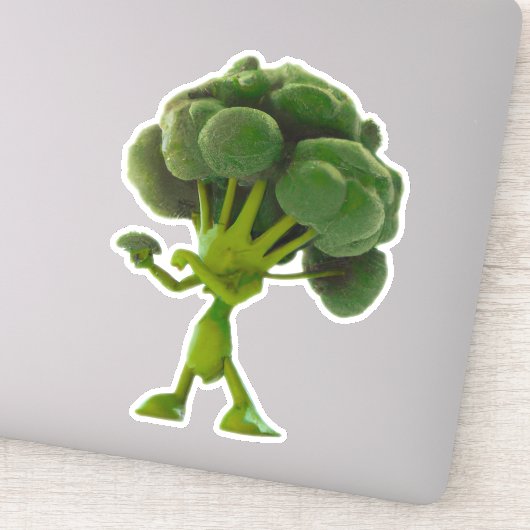 Fun Fighting Broccoli Sticker - eigenzinnigheid (Detail)