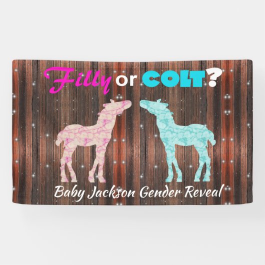 Fun "Filly or Colt" Spandoek (Horizontaal)