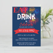Fun Fireworks BBQ Invitation (Debout devant)