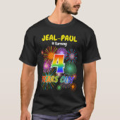 Fun Fireworks, Rainbow Kijk "4", 4e verjaardag T-shirt (Voorkant)