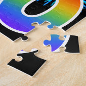 Fun Fireworks + Rainbow Pattern "20" Birthday # Legpuzzel (Zijkant)