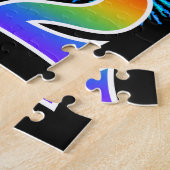 Fun Fireworks + Rainbow Pattern "52" Birthday # Legpuzzel (Zijkant)