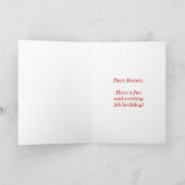 Fun Fireworks + Rainbow Pattern "5" Birthday # Kaart (Binnen)