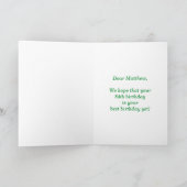 Fun Fireworks + Rainbow Pattern "84" Birthday # Kaart (Binnen)