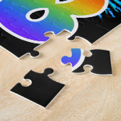 Fun Fireworks + Rainbow Pattern "88" Birthday # Legpuzzel (Zijkant)