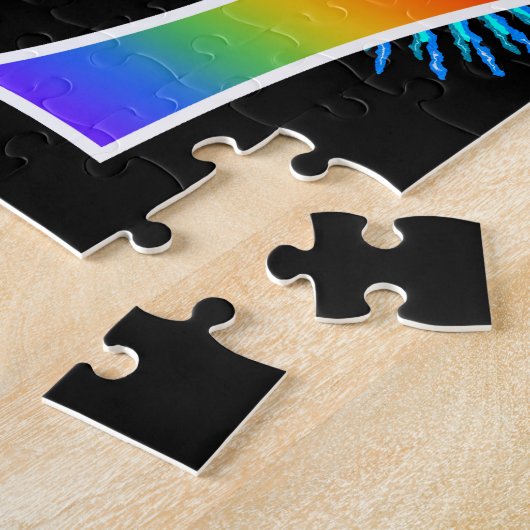 Fun Fireworks + Rainbow Pattern "97" Birthday # Legpuzzel (Zijkant)