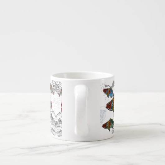 Fun Fish Mug Design using Needle Punch fish design (Dos)