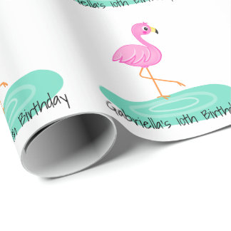 Fun Flamingo Birthday Gift Wrap Cadeaupapier