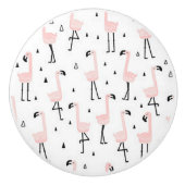 Fun Flamingo Ceramic Door Knob Keramische Knop (Voorkant)