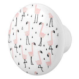 Fun Flamingo Ceramic Door Knob Keramische Knop