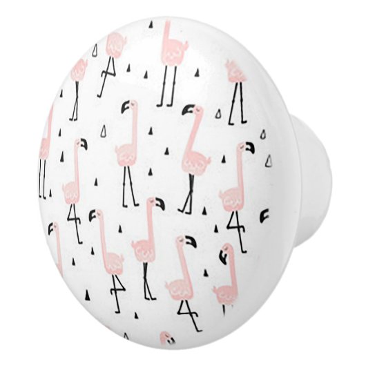 Fun Flamingo Ceramic Door Knob Keramische Knop (Rechts)