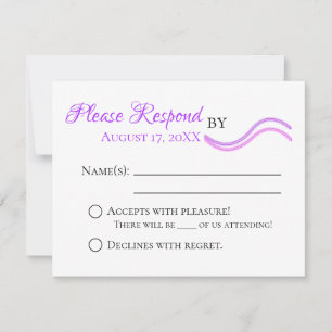 Fun Flamingo & Hearts Wedding Suite RSVP-kaart RSVP Kaartje