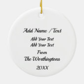 Fun Flamingo Surfer Keramisch Ornament (Achterkant)