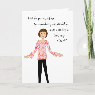 Fun Flattering Voeg naam toe Verlate Verjaardag Gr Kaart