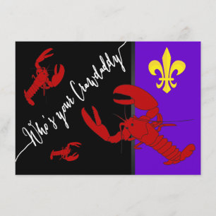 Fun Fleur De Lis Crawfish Boil Kaart