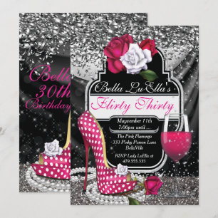 Fun Flirty Anniversaire Fête Invitations