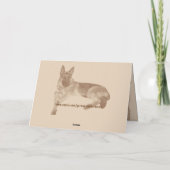 Fun & Flirty Duitse Herder Valentijnsdag Kaart (Achterkant)