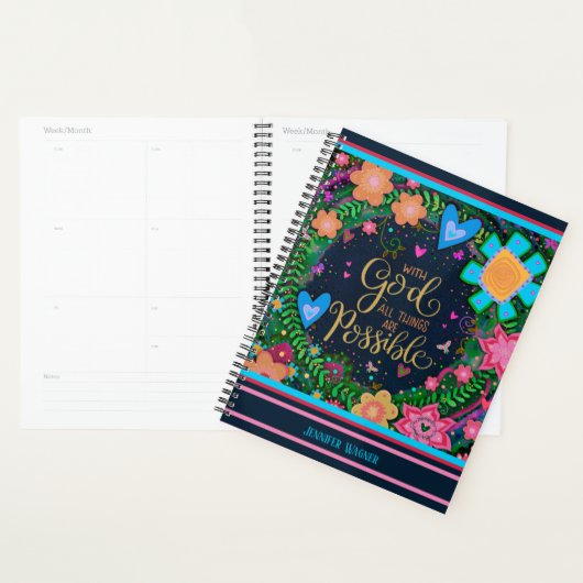 Fun Floral Bible Dieu Verse Inspirivité joyeuse (Devant avec enveloppe)