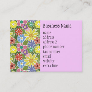 Fun Floral Bright Chubby Visitekaartje
