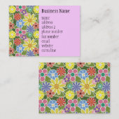 Fun Floral Bright Chubby Visitekaartje (Voorkant / Achterkant)