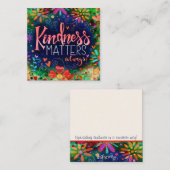 Fun Floral Heart Inspirational Kindness cartes (Devant / Derrière)
