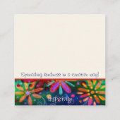 Fun Floral Heart Inspirational Kindness cartes (Dos)