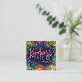 Fun Floral Heart Inspirational Kindness cartes (Debout devant)