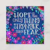 Fun Floral Hope Inspirational Kindness cartes (Devant)