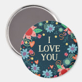 Fun Floral I Love You Inspirivity Magnet (Recto/Verso)