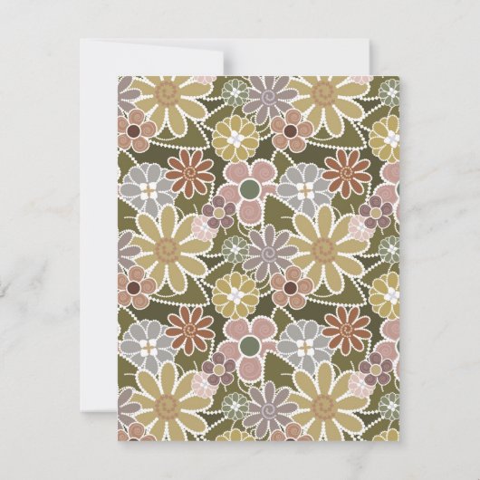 Fun Floral Invitation Kaart (Achterkant)