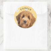 Fun Floral Labradoodle Stickers Cute Retro Design (Tas)