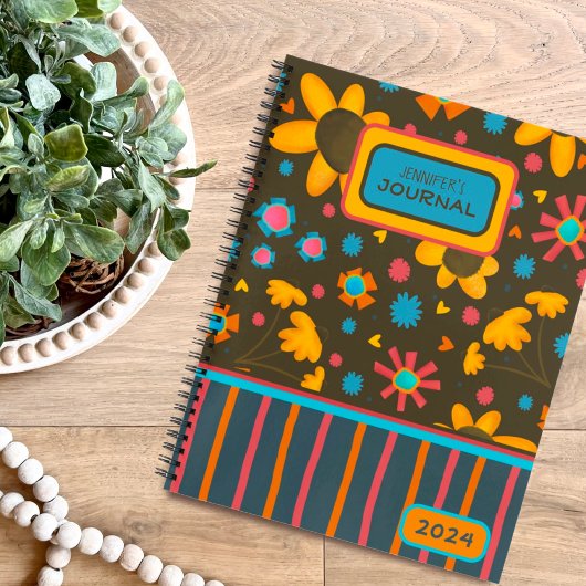 Fun Floral Personalized Inspirivity Journal