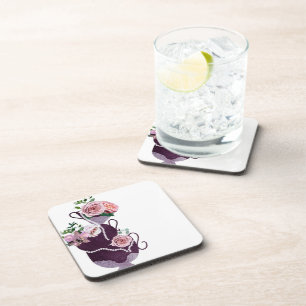 Fun Floral Tea Cups Kitchen Bier Onderzetter