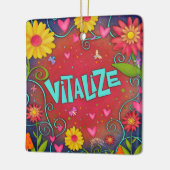 Fun Floral Vitalize  Dragonfly Inspirivity Keramisch Ornament (Links)