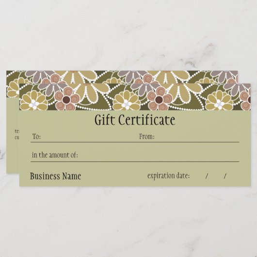 Fun Florals Cadeaubon (Voorkant / Achterkant)