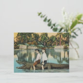 Fun Florida Alligator Bewegende Aankondiging (Staand voorkant)