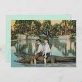 Fun Florida Alligator Moving Faire-part (Devant / Derrière)