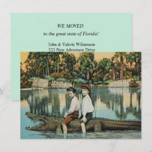 Fun Florida Alligator Moving Faire-part