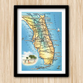 Fun  Florida Map Poster