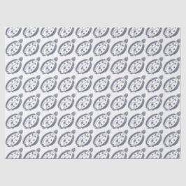 Fun Flounder Fish in Deepest Blue en White Tissuepapier